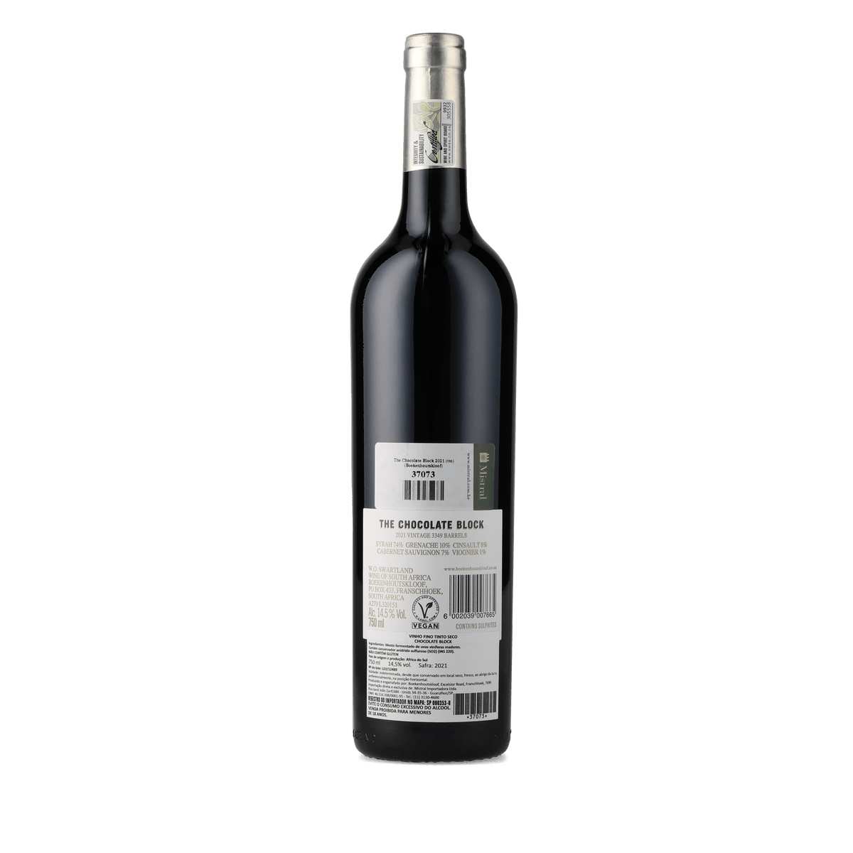 Vinho Tinto The Chocolate Block 2021 Boekenhoutskloof 750ml