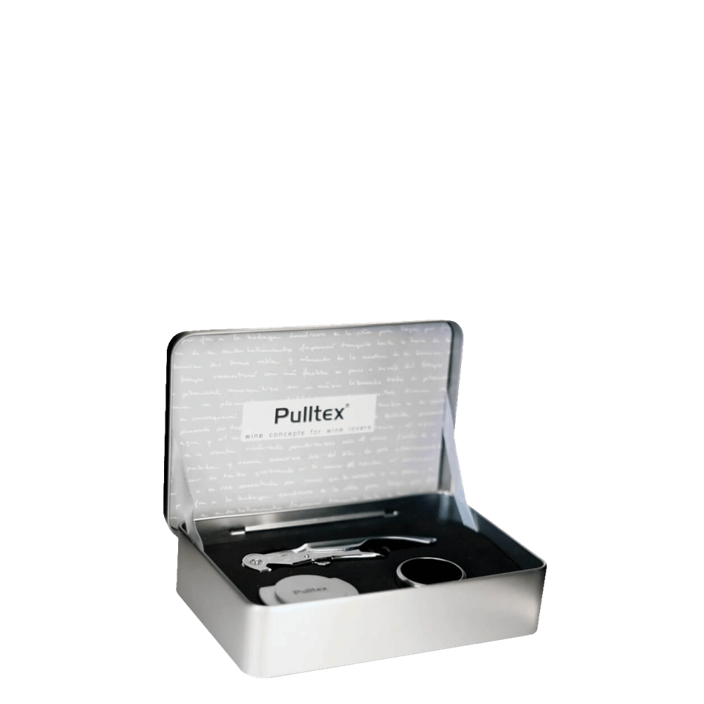 Caixa Metálica - kit com saca-rolha, corta-cápsula e corta-gota Pulltex