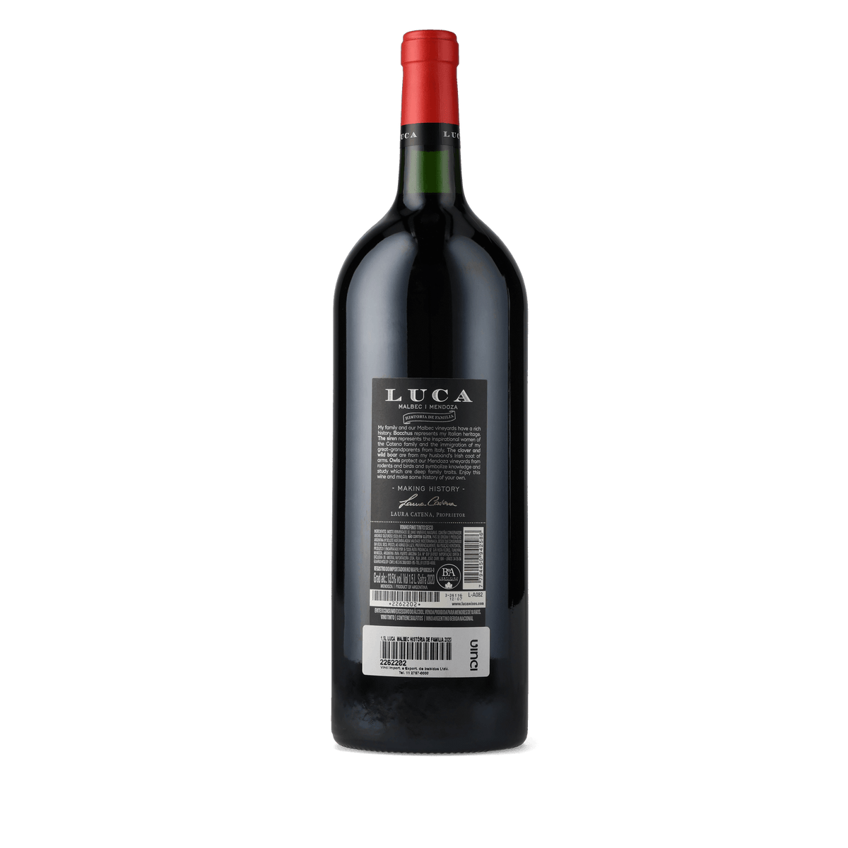 Vinho Tinto Luca Malbec Historia de Familia 2020 - Magnum Luca (Laura Catena) 1,5L