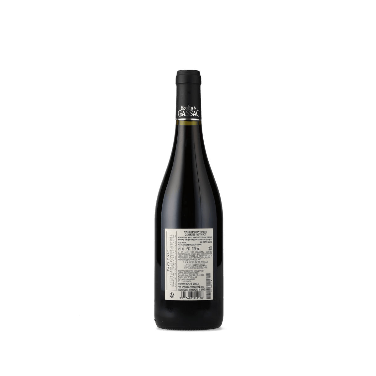 Vinho Tinto Moulin de Gassac Cabernet Sauvignon 2020 Mas de Daumas Gassac 750ml