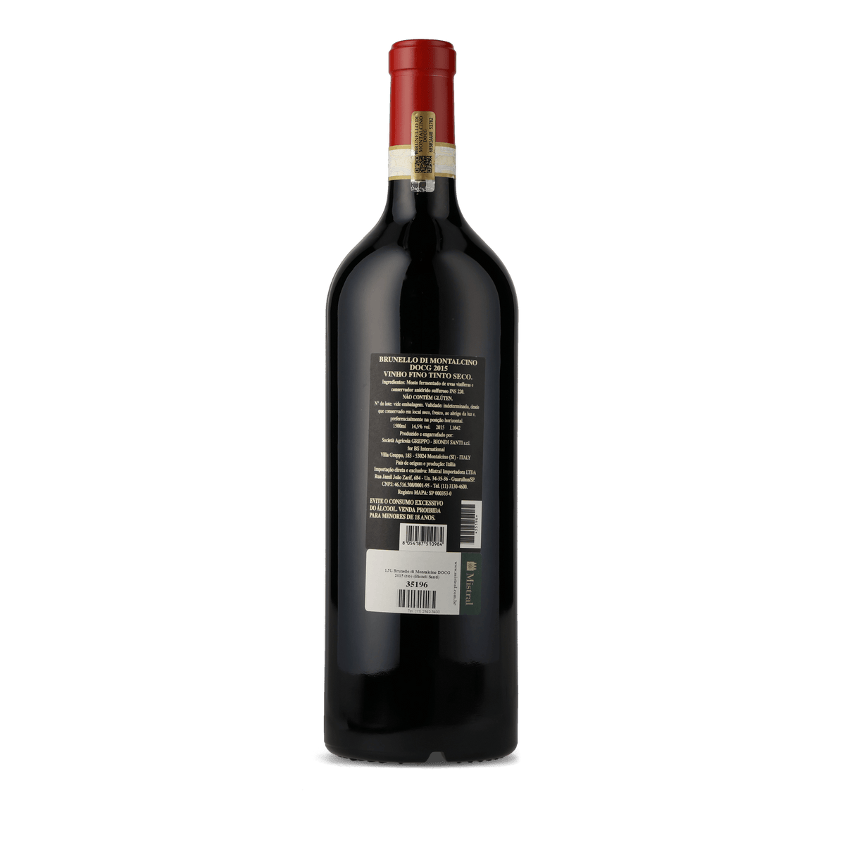 Vinho Tinto Brunello di Montalcino 2015 - Magnum Biondi-Santi 1,5L