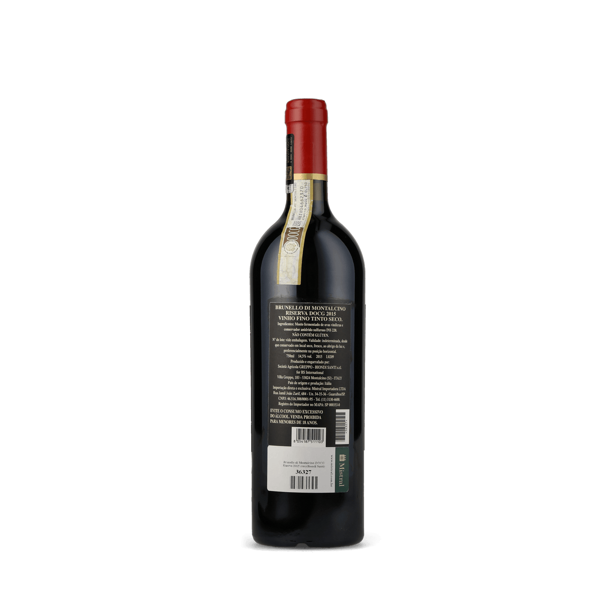 Vinho Tinto Brunello di Montalcino Riserva 2015 Biondi-Santi 750ml