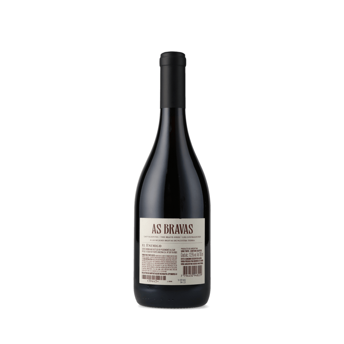 Vinho Tinto As Bravas Garnacha 2021 El Enemigo 750ml