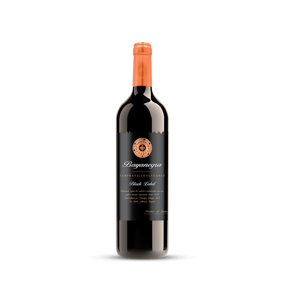 Vinho Tinto Bayanegra Tempranillo Elegance Black Label 2023 Bodegas Celaya 750ml