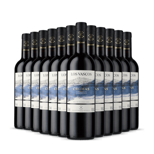 Kit 12 garrafas Los Vascos Cromas Gran Reserva Carmenère 2021