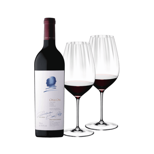 Kit 1 Opus One 2017 + 2 Taças Performance Cabernet Merlot Riedel